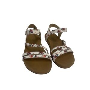 Blowfish Malibu Nemma-K Kids Floral Strappy Braided Sandals White Multi Size 3